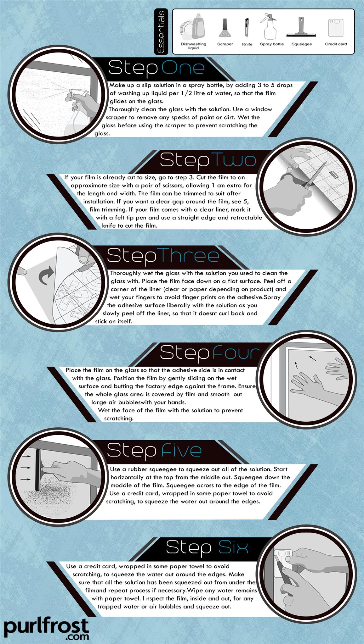 How To Apply Window Film Easily On Glass Purlfrost